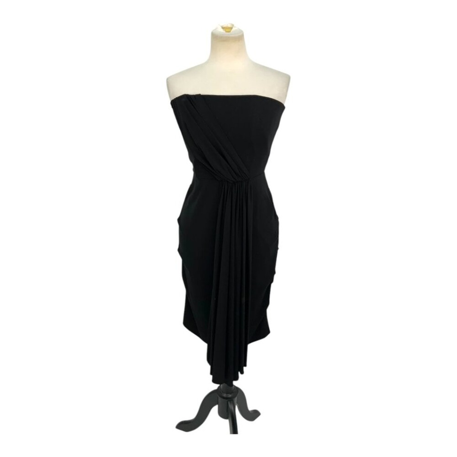 Nicole Miller Collection Black Sheath Knee Length Cocktail Dress Size 8 $385 Mrp